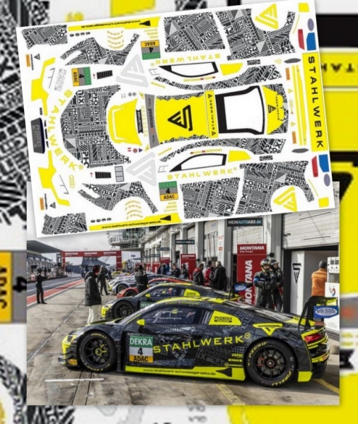 Decal Audi R8 LMS #4 ADAC GT Masters 2021 Phoenix Racing Stahlwerk  FFSFD1003v53 Scale 1:32